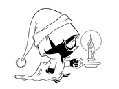 coloriage Calimero et sa bougie